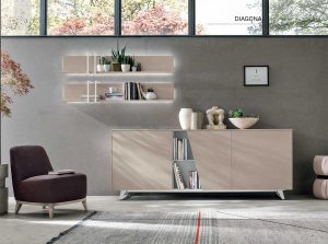 Diagonal modern sideboard buffet by tomasella italy