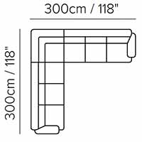 Sectional W118″ x 118″