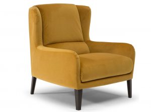 Grata C169 fabric leather modern by natuzzi editions armchai yellow