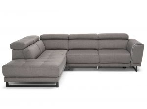 Lieto C160 fabric leather modern by natuzzi editions sectional fabric dark gray