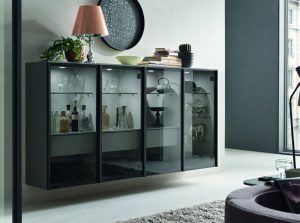 Seraplus sideboard by maronese glass