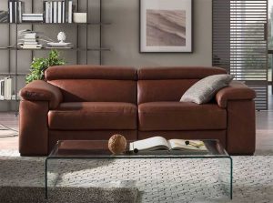 Solare b817 sectional leather sofa by natuzzi editions orange