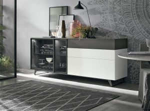 metropolis modern sideboard buffet by tomasella italy two toned