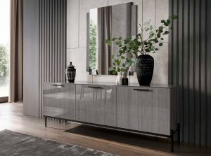 novecento contemporary dining room set buffet curio alf group 3