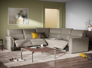 Amorevole C176 fabric leather modern by natuzzi editions sofa sectional beige stock