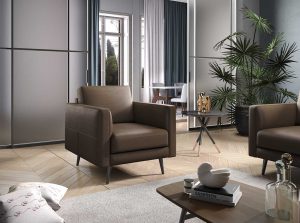 Desrezza leather sofa fabric sectional chaise by natuzzi editions vintage brown brandy