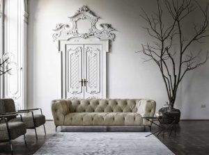 Duomo D001 Classic Sofa Italian Nicoline Italy chesterfield beige