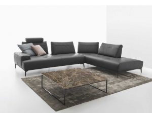 Egeo nicoline modern sectional Sofa Italy corner black