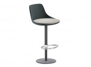 Elle Upholstered Adjustable Swivel Bar Stool Elite Modern 1