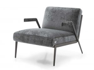 Lima modern accent chair by nicoline italy gray
