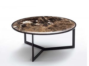 Round modern coffee table by nicoline italy living marble