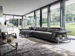 Shelley nicoline modern Sectional Sofa Italy corner leather recliner