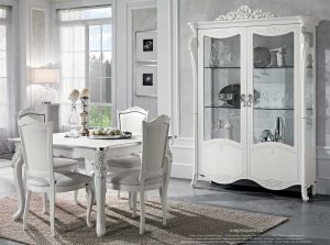 Viola Bianco dining by Mobil PIU Italy small table