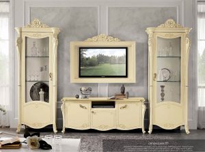 Viola Ivory entertainment by Mobil PIU Italy tv stand