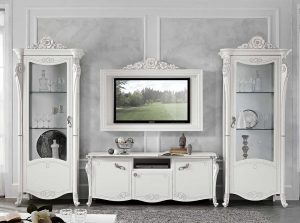Viola Ivory living by Mobil PIU Italy tv stand