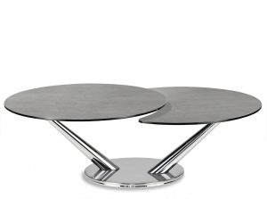 Abra modern coffee table by Naos Italy gray