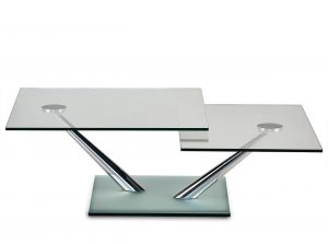 Cassius modern coffee table by Naos italy glass