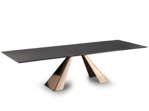 Delta modern extandable dining table by naos italy black