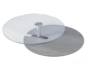 Dolcevita modern coffe table by Naos Italy glass