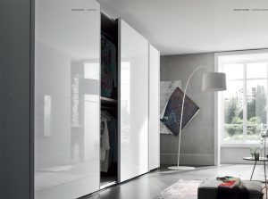 Dual DU131 Sliding Door Wardrobe by Maronese Italy white
