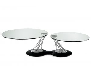 Gemelli modern coffee table by Naos Italy black