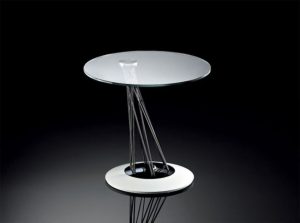 Gemellino modern end table by Naos Italy gray