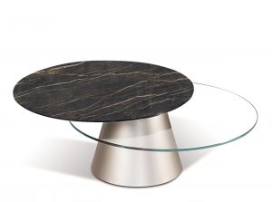 Girotondo modern coffee table by Naos Italy black