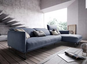 Gray Modenr Italian Sectional sofa by Gorini Divani