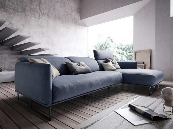 Gray Gorini Dego Italian Sectional Sofa - MIG Furniture