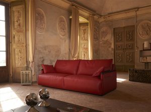 Lepanto Modern Italian sofa chair by Gorini Divani red