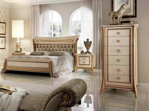 Melodia Classic Upholstered Bed by Arredoclassic Italy