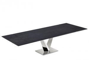 Minosse modern dining table by naos italy black