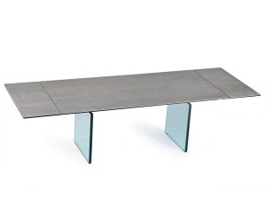 Santiago modern extandable dining table by naos italy ceramic