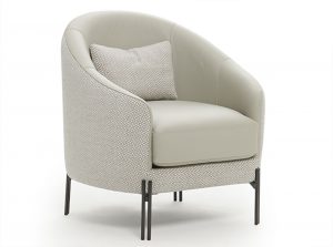 Siena Modern Italian accent chair by Gorini Divani white