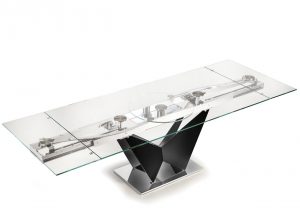 Volare modern dining table by naos italy black
