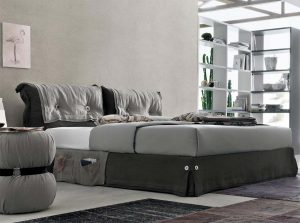 Amami modern italian bed by Tomasella fabric