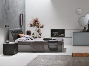 Dafne modern italian bed by Tomasella black 1