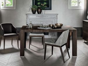 Doppio Modern Italian dining table by Tomasella heat treated