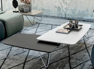 Flexo modern coffe table by Tomasella Italy top