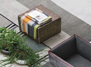 Flower Modern Italian ottoman by Tomasella brown