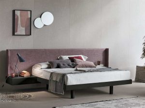 Fusion modern italian bed by Tomasella red