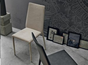 Skinny Modern Italian dining chair by Tomasella top