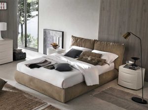 Sogno modern italian bed by Tomasella brown