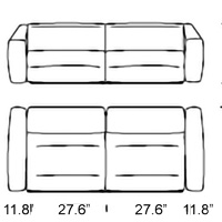 2 Seat Sofa W82.7″