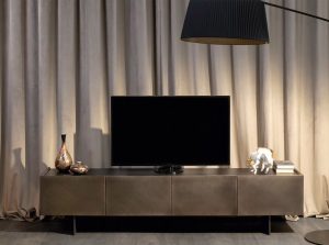 Coated Modern TV Stand by Tonin Casa Italy black