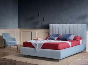 Ginevra Modern Upholstered Bed by Novaluna Italy 02
