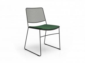 Huppe LINK Side Steel Chair with cushion