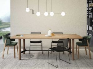 Huppe LINK Wooden Top Rectangular Dining Table Canada