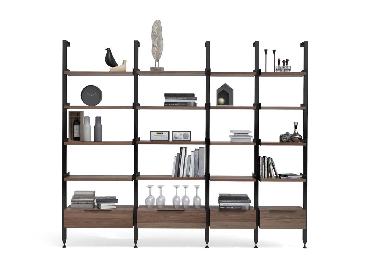 Room Divider / Storage Library SLIM S06 by Huppe - MIG Furniture