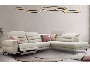 Kuba Noeme Modern Sectional Recliner Sofa gray